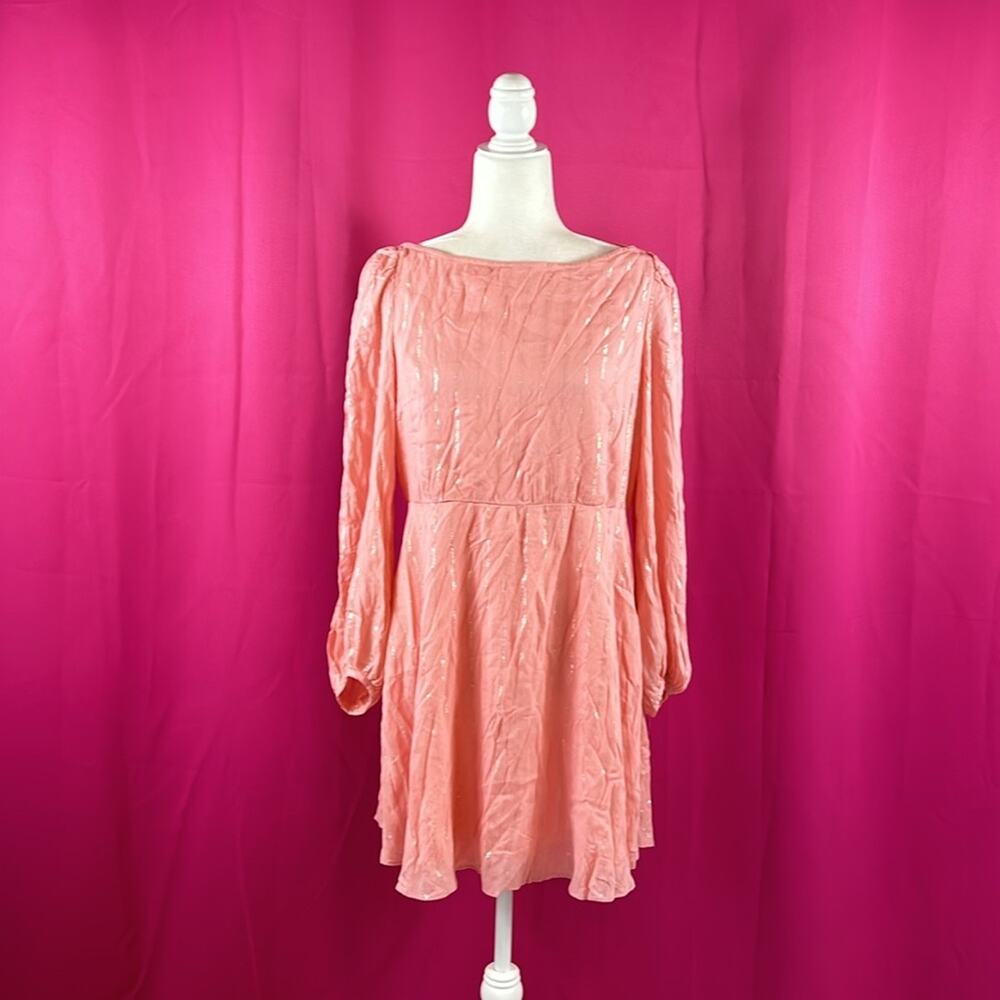 Traffic people pink shimmer‎ dress, size medium
